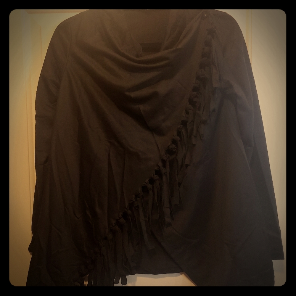 Black Wrap Cardigan